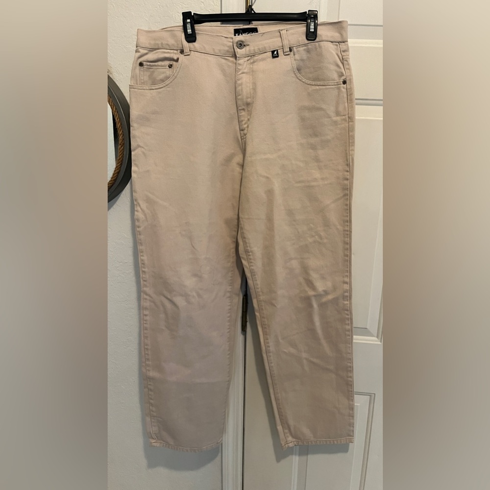 Mens size 38x32 vintage Kangol tan jeans